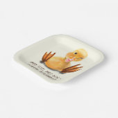 Birthday Paper Tellers Funny Playful Winking Duck Pappteller (Gewinkelt)
