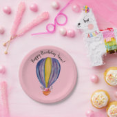 Birthday Paper Tellers Hot Air Baloon Pappteller (Party)