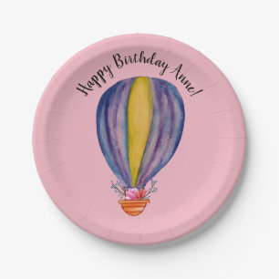 Birthday Paper Tellers Hot Air Baloon Pappteller