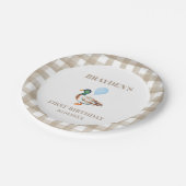 Birthday-Papierplatte für Enten Pappteller (Schrägansicht)