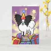 Birthday Papillon Karte (Gelbe Blume)