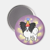 Birthday Papillon Magnet (Vorderseite/Rückseite)