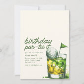 Birthday Par-T-Shirt Party Einladung mit Whiskey (Vorderseite)