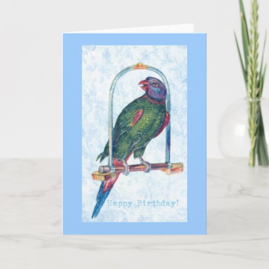 Birthday Parrot Karte (Vorderseite)