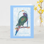 Birthday Parrot Karte (Gelbe Blume)