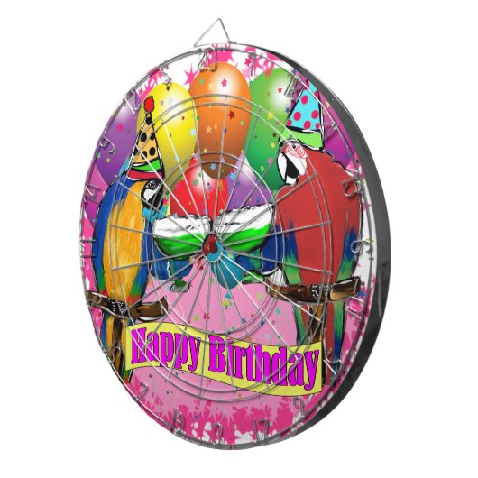 BIRTHDAY PARROTS DARTSCHEIBE (Vorderseite rechts)