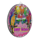 BIRTHDAY PARROTS DARTSCHEIBE (Vorderseite Links)