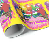 BIRTHDAY PARROTS GESCHENKPAPIER (Rolleneckpunkt)
