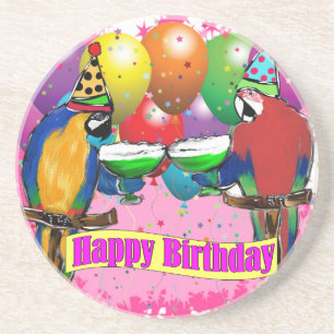 BIRTHDAY PARROTS GETRÄNKEUNTERSETZER