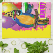 BIRTHDAY PARROTS HANDTUCH (Gefaltet)