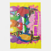 BIRTHDAY PARROTS HANDTUCH (Vertikal)