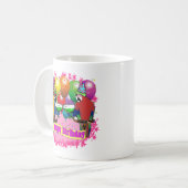 BIRTHDAY PARROTS KAFFEETASSE (Vorderseite Links)