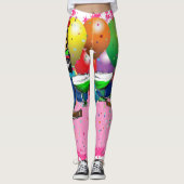 Birthday Parrots Leggings (Vorderseite)
