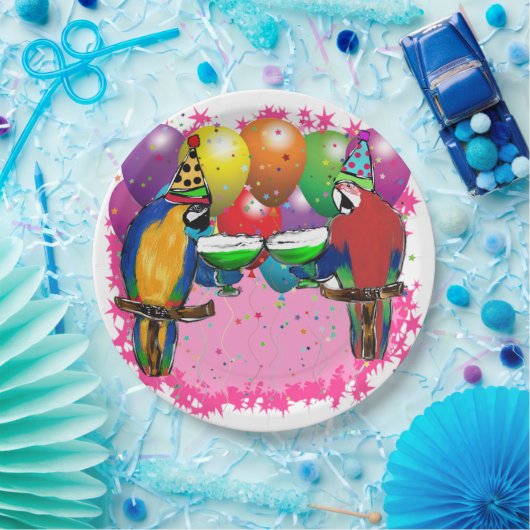 BIRTHDAY PARROTS PAPPTELLER (Party)