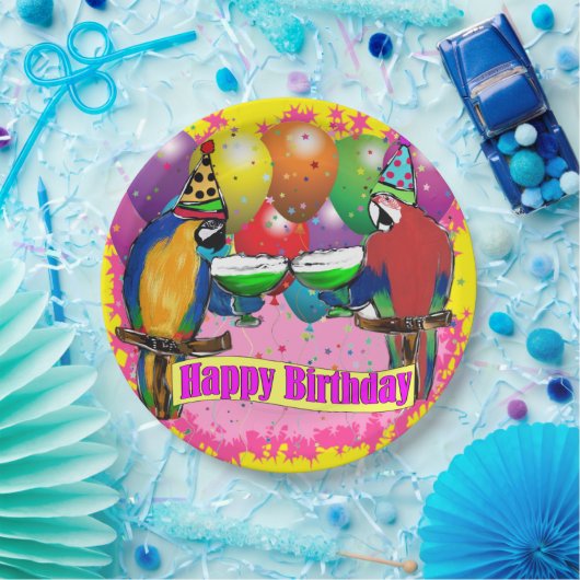 BIRTHDAY PARROTS PAPPTELLER (Party)