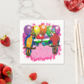 BIRTHDAY PARROTS SERVIETTE (Beispiel)