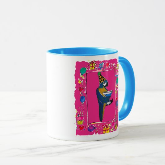 BIRTHDAY PARROTS TASSE (VorderseiteRechts)