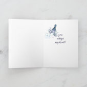 Birthday Partner Fun Romantischer Octopus Spaß Karte (Innenseite)