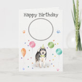 Birthday Party Alaskan Malamute Card Karte (Vorderseite)