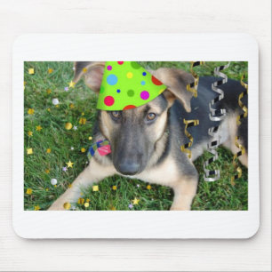 Birthday Party Animal German Shepherd Mousepad