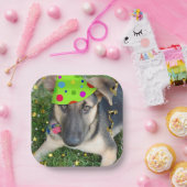 Birthday Party Animal German Shepherd Pappteller (Party)