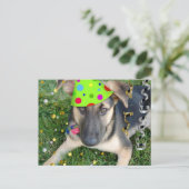 Birthday Party Animal German Shepherd Postkarte (Stehend Vorderseite)