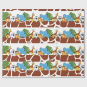 Birthday Party Animal Jungle Safari Geschenkpapier (Flach)