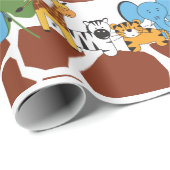 Birthday Party Animal Jungle Safari Geschenkpapier (Rolleneckpunkt)