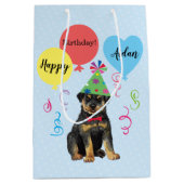 Birthday Party Ballons Rottweiler Mittlere Geschen Geschenktüte (Vorderseite)