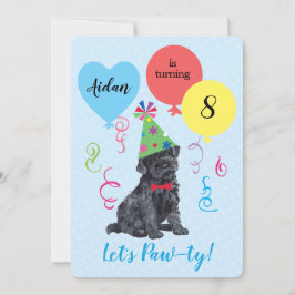 Birthday Party Balloons Kerry Blue Terrier Einladung