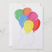 Birthday Party Balloons Pattern London Einladung (Rückseite)