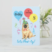 Birthday Party Balloons Tervuren Einladung (Stehend Vorderseite)