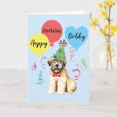 Birthday Party Balloons Wheaten Terrier Card Karte (Gelbe Blume)