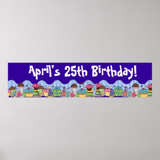 Birthday Party Banner Poster (Vorne)