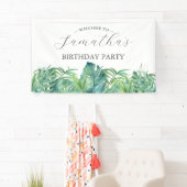 Birthday Party Banner Tropical Luau (Insitu)