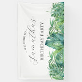 Birthday Party Banner Tropical Luau (Vertikal)
