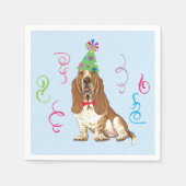 Birthday Party Basset Hound Serviette (Vorderseite)