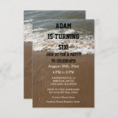 Birthday Party Beach Nautical Ocean Custom 2023 Einladung (Vorne/Hinten)