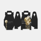 Birthday Party Black Gold Elegante Ballons Geschenkschachtel (Ungefaltet)