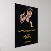 Birthday Party Black Gold Glitzer Foto Foliendrucke (Ablage )