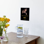 Birthday Party Black Gold Glitzer Foto Foliendrucke (Ablage(Küche))