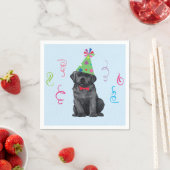 Birthday Party Black Lab Serviette (Beispiel)