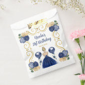 Birthday Party Blonde Princess in Navy Blue Geschenktütchen (Versiegelt)