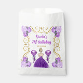 Birthday Party Blonde Princess in Purple Geschenktütchen (Vorderseite)
