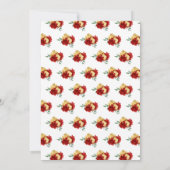 Birthday Party Blonde Princess in Red Einladung (Rückseite)