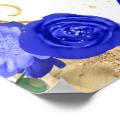 Birthday Party Blonde Princess Royal Blue Willkomm Poster (Ecke)