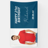 Birthday Party Blue Foto Typ Banner (Vertikal)