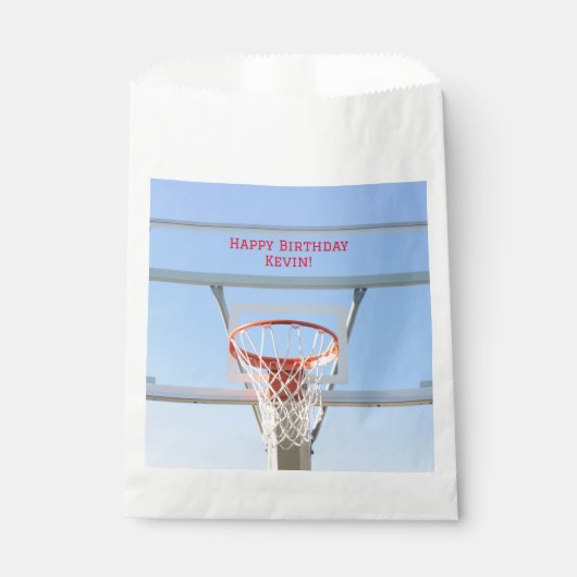 Birthday Party Blue Sky hoop Basketball Sport Geschenktütchen (Vorderseite)