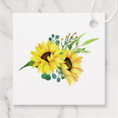 Birthday Party Boho Sunflowers Danke Geschenkanhänger (Rückseite)