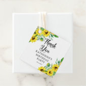 Birthday Party Boho Sunflowers Danke Geschenkanhänger (Beispiel)